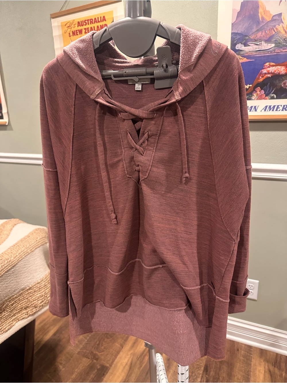Lucky Brand Pullover Hoodie - Dusty Rose- Size XS